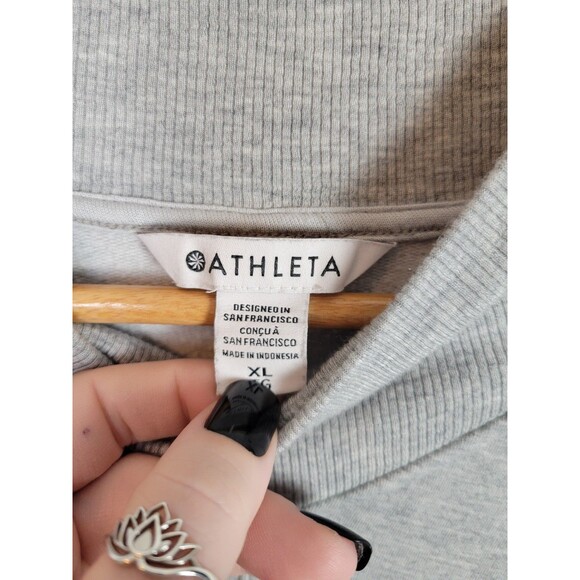 Athleta Apollo Crewneck Sweatshirt Size XL Gray - Picture 4 of 8